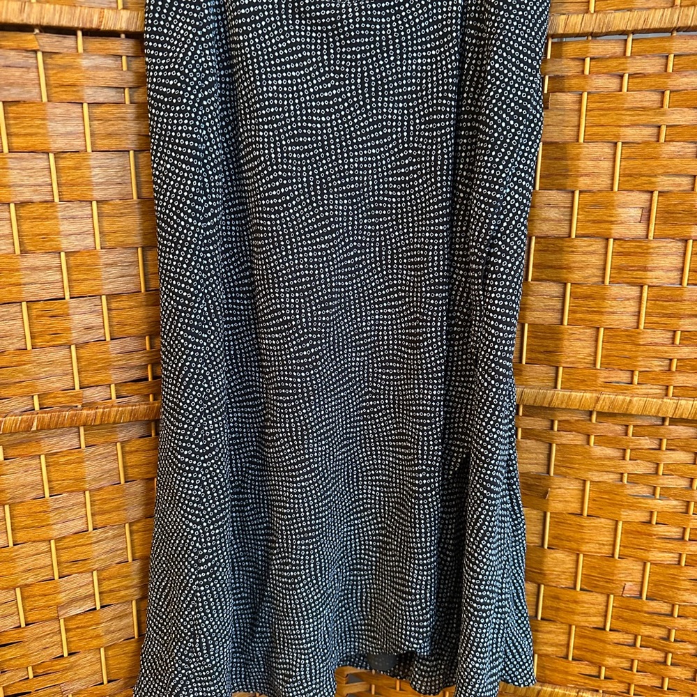 New York & Company Brown and White Asymmetrical Skirt and Top Set